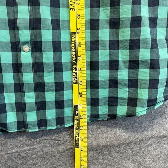 GOODTHREADS Button-down Shirt Mens XL Black Green Buffalo Plaid Poplin Standard - Picture 9 of 15